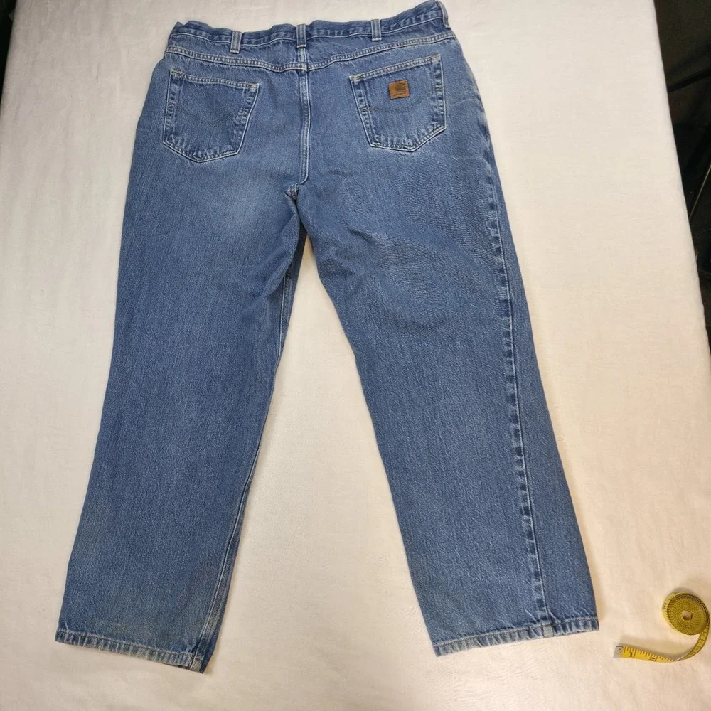 Carhartt Men's‎ Relaxed Fit Blue Denim Jeans 40x30 Gorpcore Thrashed Distressed